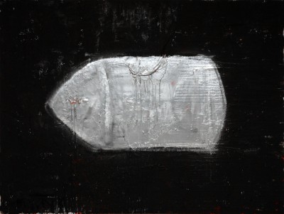 Silver Bullet, 2009, acrylic, enamel, spray paint on canvas, 150x200cm (59x78in)