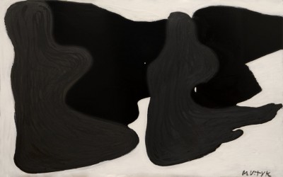 August Shadows, 2009, acrylic, oil stick, enamel on canvas, 130x200cm (51x78in)