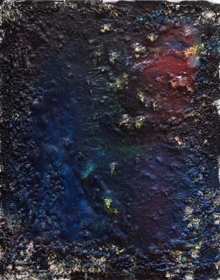 Nights of Shakti, 2011, acrylic, enamel, sealant foam, spray paint on canvas, 150x120.