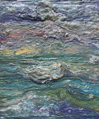 The Later Early Cretaceous Epoch: 125 to 99.6 million year ago. 2016, enamel, foam on canvas, 120X100cm (47.2X39.4in).