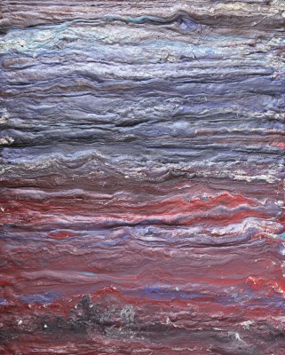 The Mesoarchean: 3200 Ma to 2800 million years ago. 2016, enamel, foam on canvas, 150X120cm (59x47in). 