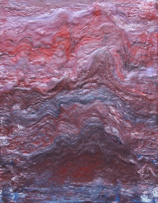 The Neoarchean Era: 2800 to 2500 million years ago. 2016, enamel, foam on canvas, 90X70 cm.