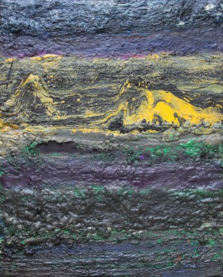 The Pennsylvanian Epoch of the Carboniferous Period 318 to 299 million years ago. 2016, enamel and foam on canvas, 150X120cm (59x47in).