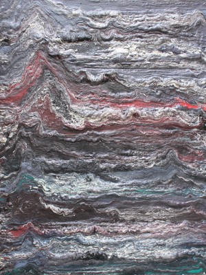 The Silurian Period of the Paleozoic Era: 444 to 416 Mya. 2016, enamel and foam on canvas, 200X150cm (78x59in).