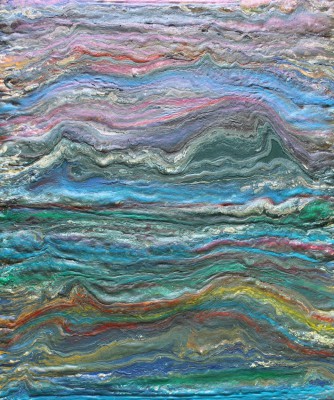 The First Part of the Early Cretaceous Epoch of the Mesozoic Era: 146 to 125 million years ago. 2017, enamel, foam on canvas, 120X100cm (47.2X39.4in).