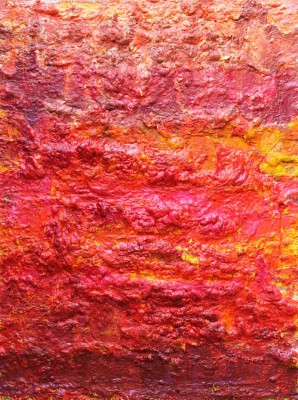 The Hadean Eon: 4560 to 3800 million years ago. 2017, enamel, acrylic, oil and foam on canvas, 200X150cm (78x59in).