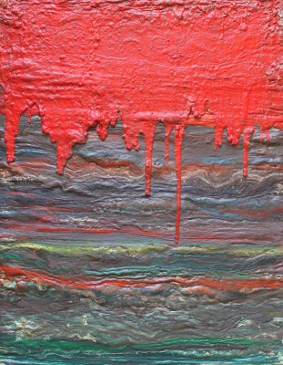 The Middle Devonian Epoch: 398 to 385 million years ago. 2017, enamel, foam on canvas, 180X140cm.