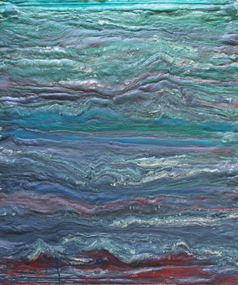 The Middle Triassic Epoch of the Triassic Period: 245 to 228 million years ago. 2017, enamel, foam on canvas, 120X100cm (47.2X39.4in).