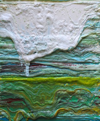 The Quaternary Period of the Cenozoic Era: from 2.5 million years ago to the present. 2017, enamel, foam on canvas, 120X100cm (47.2X39.4in).