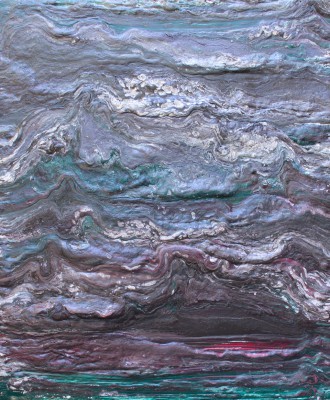 The Wenlock Epoch of the Silurian Period: 428 to 423 Mya. 2017, enamel, foam on canvas, 120X100cm (47.2X39.4in).