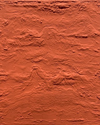 Red Rock 4. 2020, enamel, foam and natural pigment on canvas,  150X120 cm