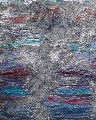 Silver Ore 6. 2018, enamel, spray paint, acrylic, oil and foam on canvas, 150X120cm