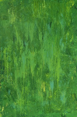Green Energy, 2013, enamel on canvas, 300x200cm (118x78in). The Green Energy painting represents the Energy of Growth. Green contains the powerful energies of nature, growth, desire to expand or increase. In Chinese phylosophy, green is associated with Wood energy element - the energy of rising, expanding, and is the force of growth and flexibility.  Wood is the most human of the elements. It is the element of spring. Today, green is associated with renewable bio-energy.
