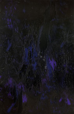Black Energy, 2013, enamel on canvas, 300x200cm (118x78in). This painting symbolizes the energy of Space where everything exists and interacts. Black energy is mysterious and infinite and we don’t know much about it. Equally, black is the most mysterious of colors and signifies power and sophistication.