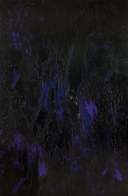 Black Energy, 2013, enamel on canvas, 300x200cm (118x78in). This painting symbolizes the energy of Space where everything exists and interacts. Black energy is mysterious and infinite and we don’t know much about it. Equally, black is the most mysterious of colors and signifies power and sophistication.