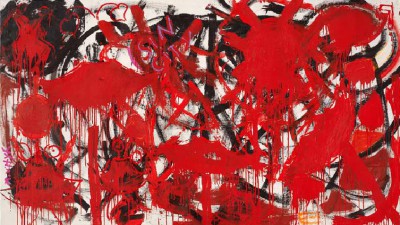 City of Sins, 2007, acrylic, enamel on canvas, 150x242cm (59x95in)