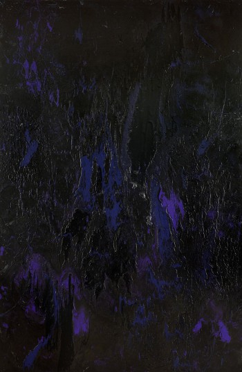 Black Energy, 2013, enamel on canvas, 300x200cm (118x78in). This painting symbolizes the energy of Space where everything exists and interacts. Black energy is mysterious and infinite and we don’t know much about it. Equally, black is the most mysterious of colors and signifies power and sophistication.